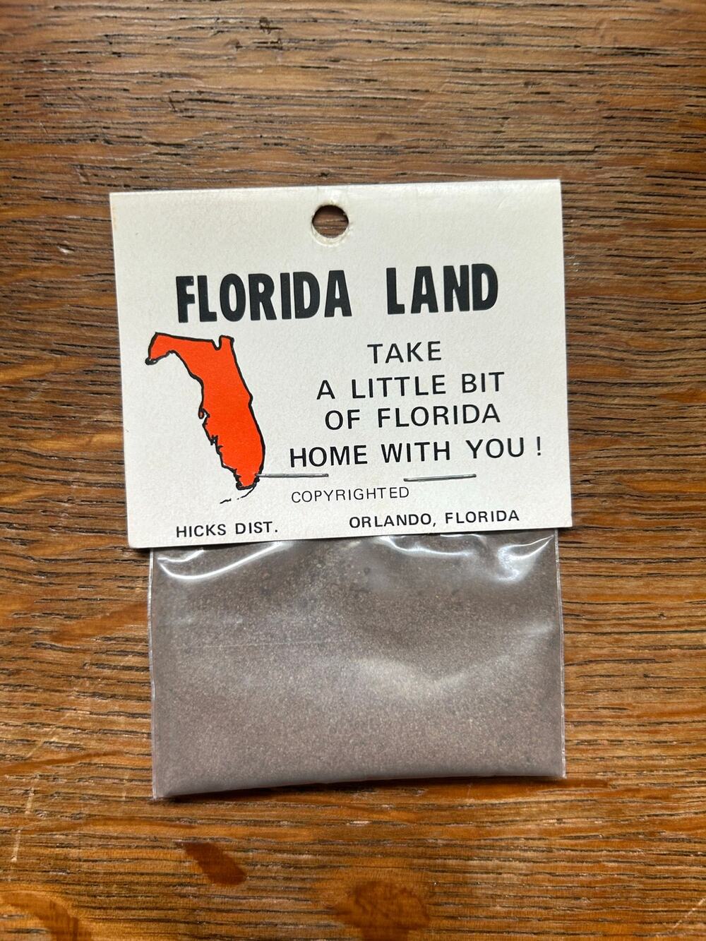 Vintage Gag Gift Florida Land Small Bag of Dirt